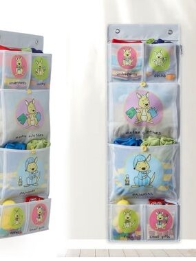 Kids Hanging Clothes Organizer – 5 Pocket Wall Storage
